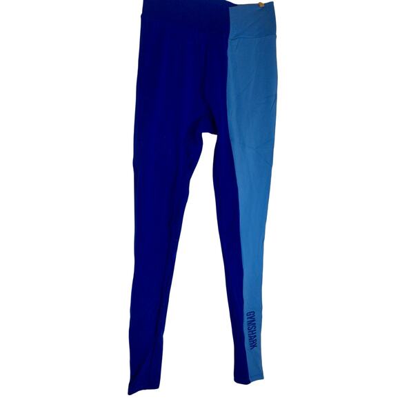 Gymshark Colorblock Duo Leggings Cobalt Size Small - Picture 1 of 7